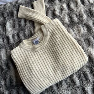 Cropped & Cozy Cream Sweater